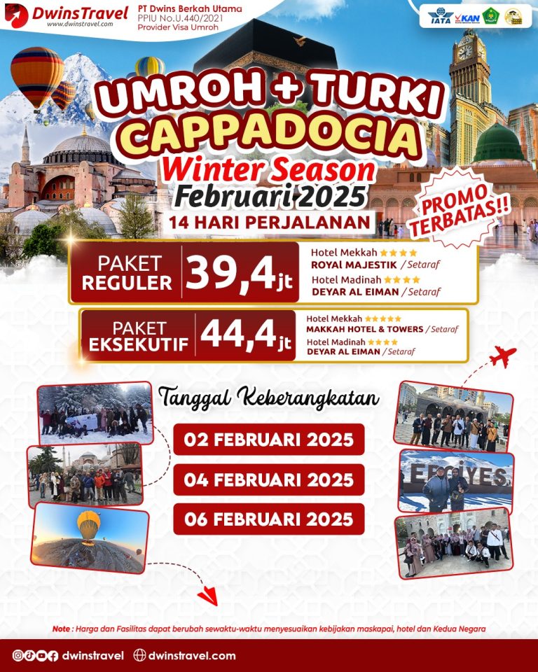 umroh plus turki cappadocia februari 2025